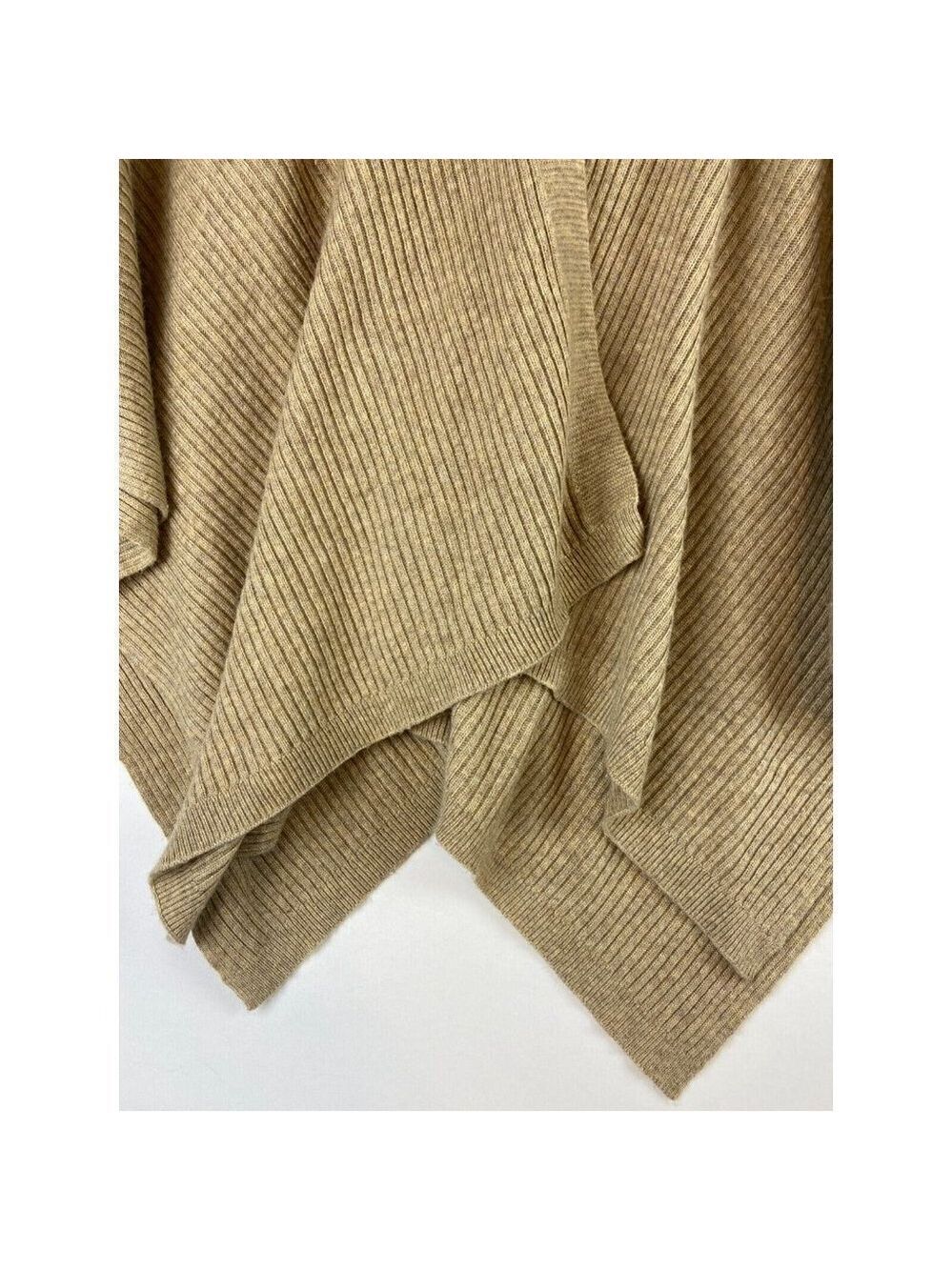 Reitmans Women's Beige Sweater Poncho One Size - Picture 5 of 9